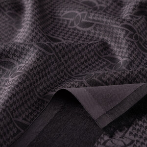 Monogram İncir Moru Şal